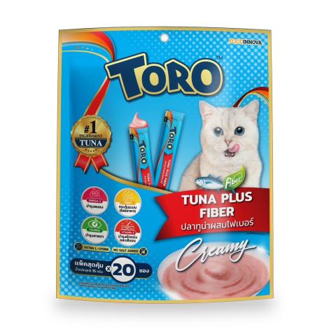 Toro Tuna Plus Fiber Lick Cat Treats 15gx20pcs