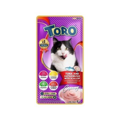 Toro Tuna and Katsuobushi with Scallop Lick Cat Treats 15gx5pcs