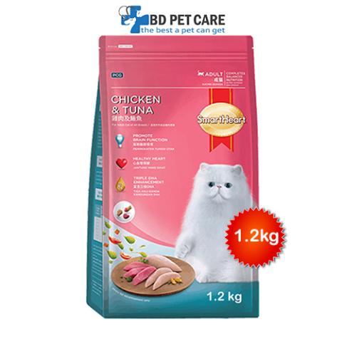 Smartheart Adult Cat Food Chicken and Tuna 1.2kg