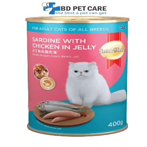 SmartHeart Cat Food Sardine With Chicken In Jelly 400gm