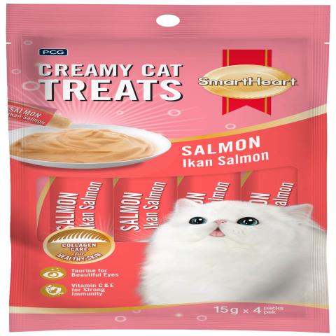 SmartHeart Creamy Cat Treats Salmon Flovour (15gX4p)