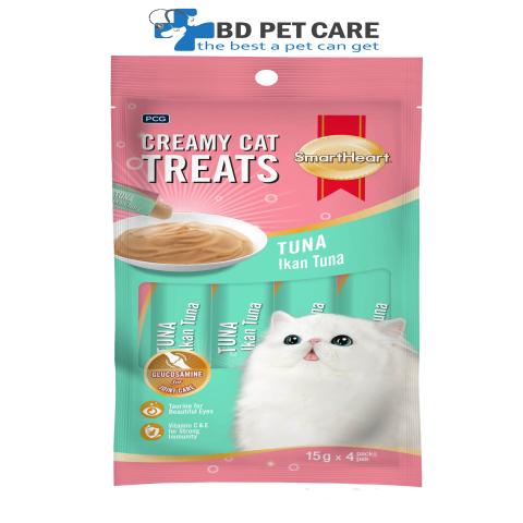 SmartHeart Creamy Cat Treat – Squid Flavour (15gX4p)