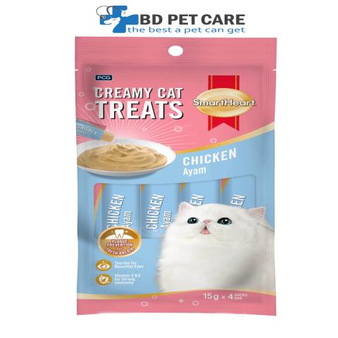 SmartHeart Creamy Cat Treats Chicken (15gX4p)