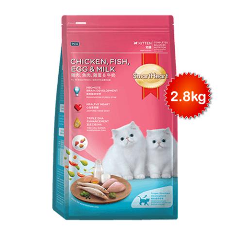 Smartheart Kitten Dry Food Chicken, Fish, Egg & Milk 2.8kg