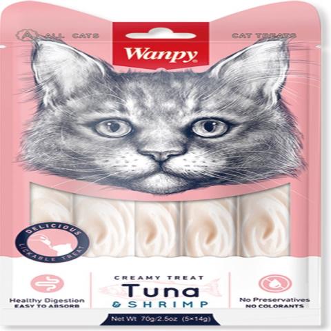 Wanpy Creamy Treats Cats Tuna & Shrimp 70g