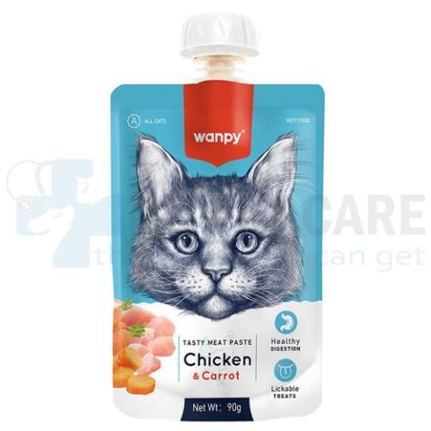 Wanpy Fresh Chicken & Carrot Cat Meat Paste 90 gm