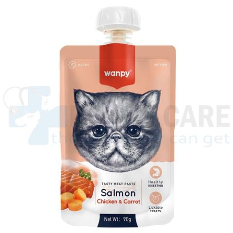 Wanpy Fresh Salmon & Chicken Cat Meat Paste 90 gm