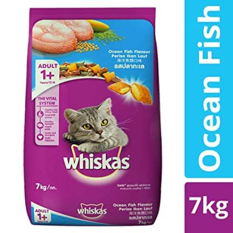 Whiskas Adult 1+ Cat Food Ocean Fish 7kg