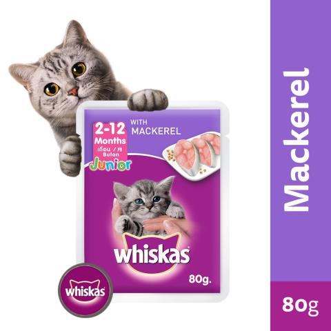 Whiskas Junior Pouch Kitten Food - Mackerel (2 - 12 Months)