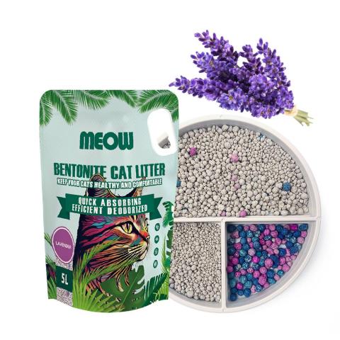 Meow Bentonite Cat Litter Levender 5L
