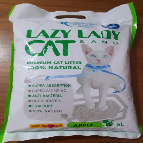 Lazy Lady Sand Bentonite Cat Litter Apple 5L