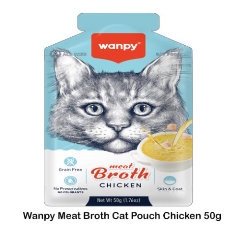 Wanpy Meat Broth Cat Pouch Chicken 50g