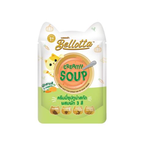 Bellotta Creamy Soup Tuna Extract Mix Tri Colour Veggie 40gm