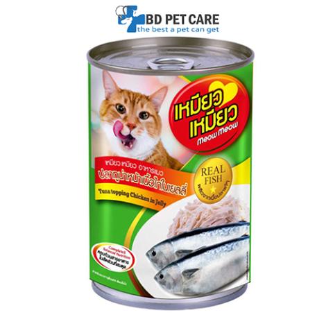 Meow Meow Canned Tuna Topping Chicken In Jelly 400gm