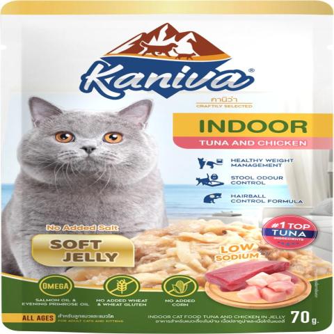 Kaniva Pouch Indoor Tuna and Chicken in Jelly 70g