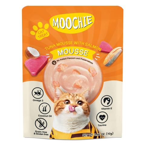 Moochie Cat Food Tuna Mousse with Salmon Pouch ( 1 Month + ) 70g