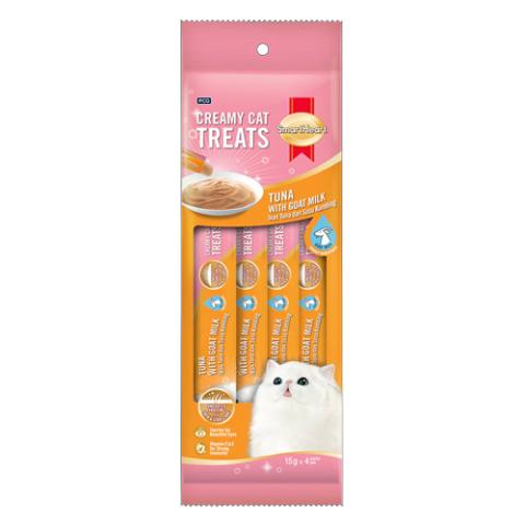 SmartHeart Creamy Cat Treats Tuna with Goat Milk (15g x 4p)