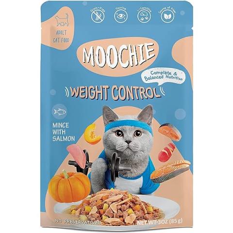 Moochie Cat Food Mince with Salmon - Weight Control Pouch 70g