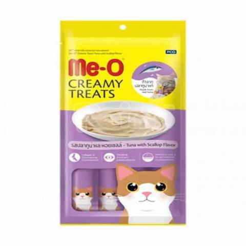 Me-O - Creamy Cat Treats - Tuna w Scallop 4x15g