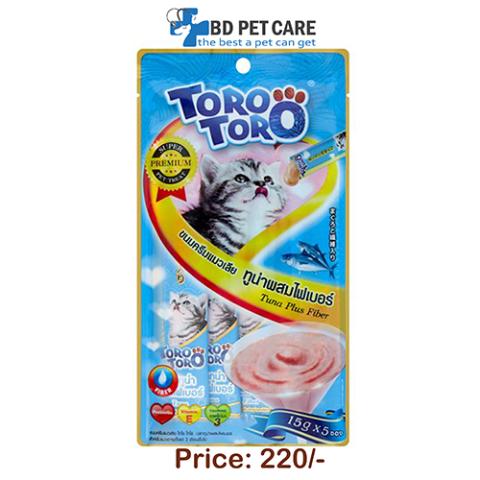Toro Toro Likable creamy Cat Treat Tuna Plus fiber cat food 15gx5pcs