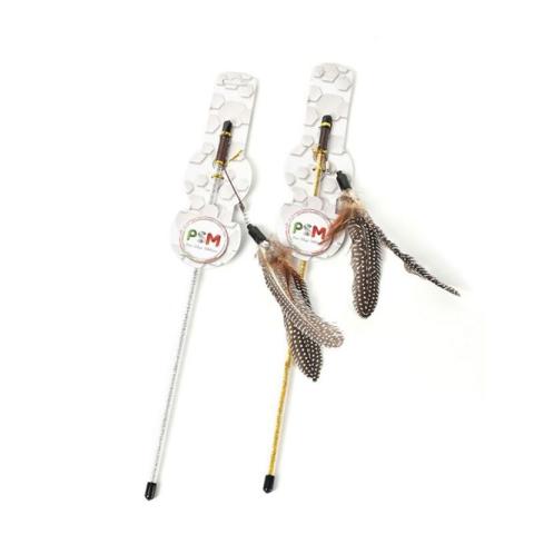 PSM Interactive Flying Feather Wand Teaser Cat Toy