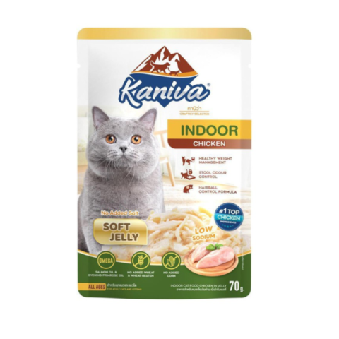 Kaniva Indoor Chicken Pouch 70g soft Jelly