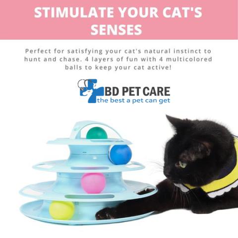 Cat Toy Roller Tower of Tracks