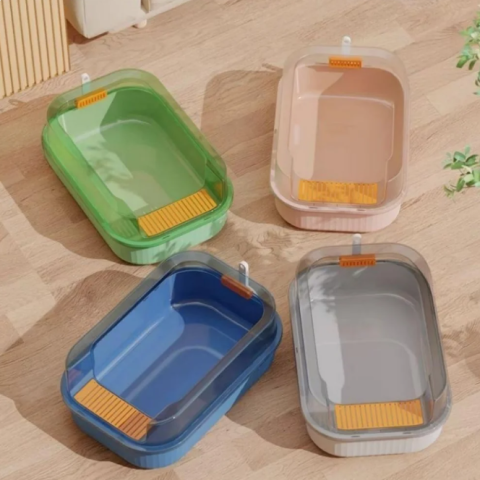Cat Litter Box Semi-enclosed Sandbox Big Space