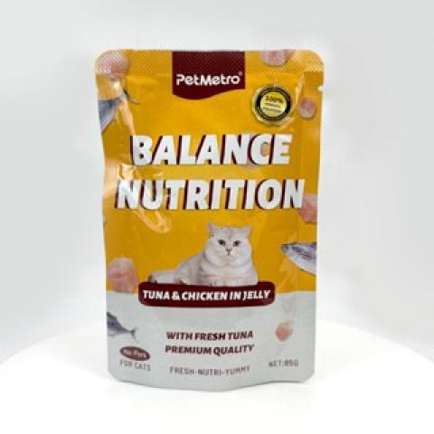 Petmetro Balance nutrition Tuna and Chicken in Jelly pouch 85 gm