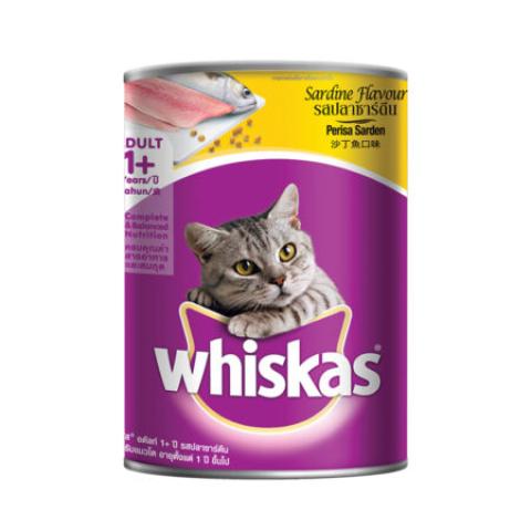 Whiskas Adult Canned Cat Wet Food Sardine Flavor Loaf 400g