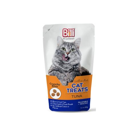 Billi Crunchy Bites dry cat treat Tuna 60g