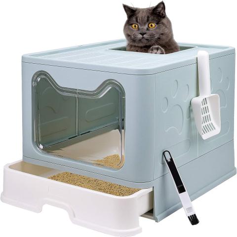 Foldable Cat Litter Box with scoop