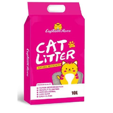 Captain Meow Natural Bentonite Cat Litter 10L Rose