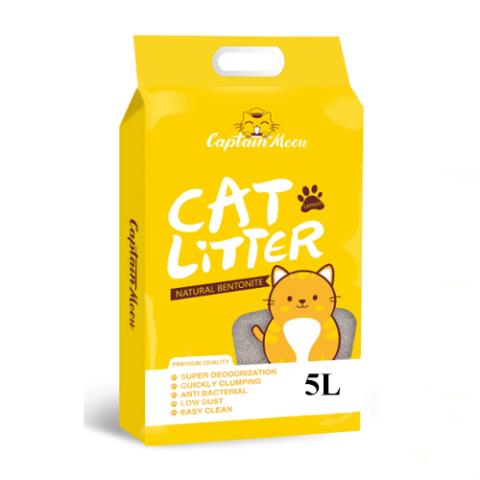 Captain Meow Natural Bentonite Cat Litter 5L Lemon