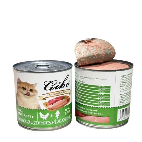 Gibo Wet cat food with chicken and tuna meat past can 375g