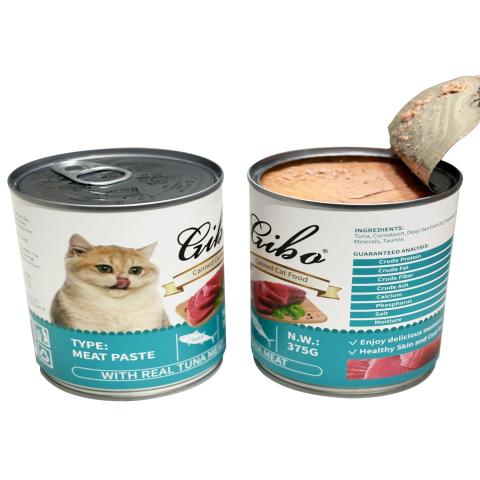 Gibo Wet cat food with tuna meat past can 375g