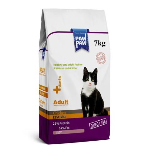 Paw paw Adult Cat Food with Chicken 7kg