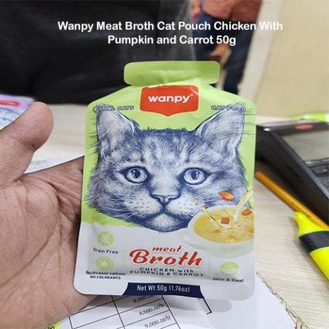 Wanpy Meat Broth Cat Pouch Chicken With Pumpkin and Carrot 50g