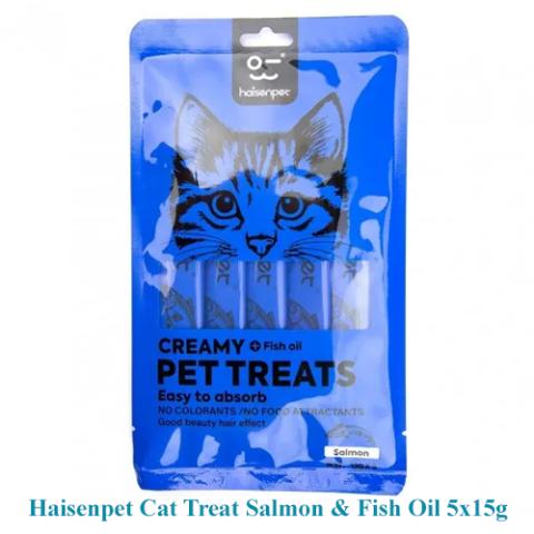 Haisenpet Cat Treat Salmon & Fish Oil 5x15g