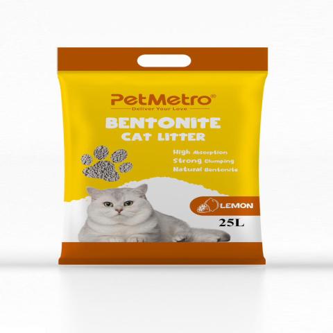 Pet metro Bentonite cat litter Lemon 25L