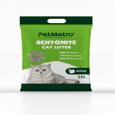 Pet metro Bentonite cat litter Apple 25L