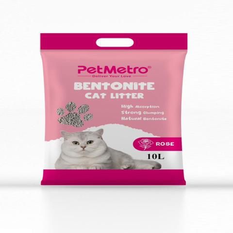 Pet metro Bentonite cat litter Rose 10L
