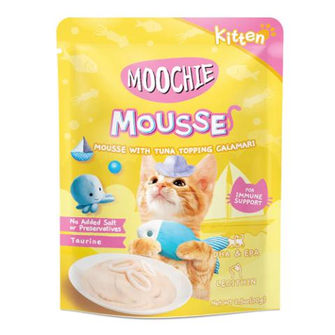 Moochie Kitten Mousse Tuna Topping Calamari 70g