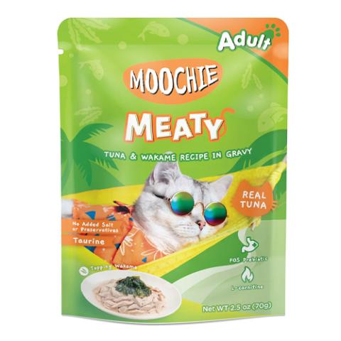 Moochie Cat Meaty Tuna & Wakame Recipe in Gravy 70g