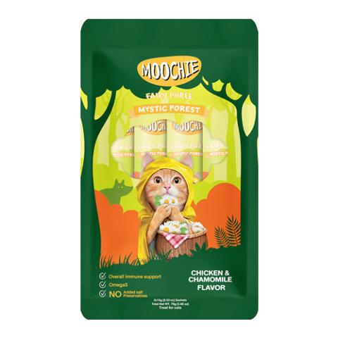 Moochie Cat Fairy Puree Chicken & Chamomile 15gx5