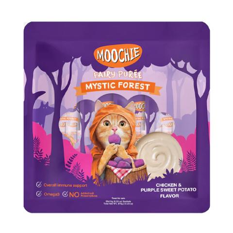 Moochie Cat Fairy Puree Treat Chicken & Sweet Purple Potato 25gx15