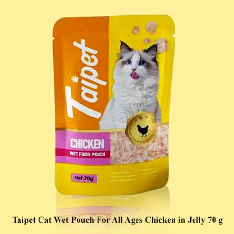 Taipet Cat Wet Pouch For All Ages Chicken in Jelly 70 g