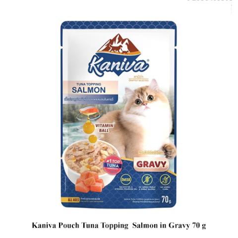 Kaniva Pouch Tuna Topping Salmon in Gravy 70 g