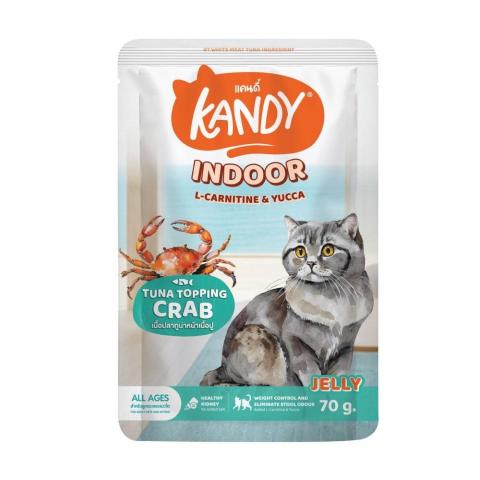 Kandy Indoor Formula Pouch Tuna Topping Crab Jelly for All Ages 70g