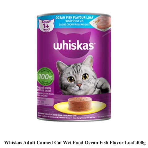 Whiskas Adult Canned Cat Wet Food Ocean Fish Flavor Loaf 400g